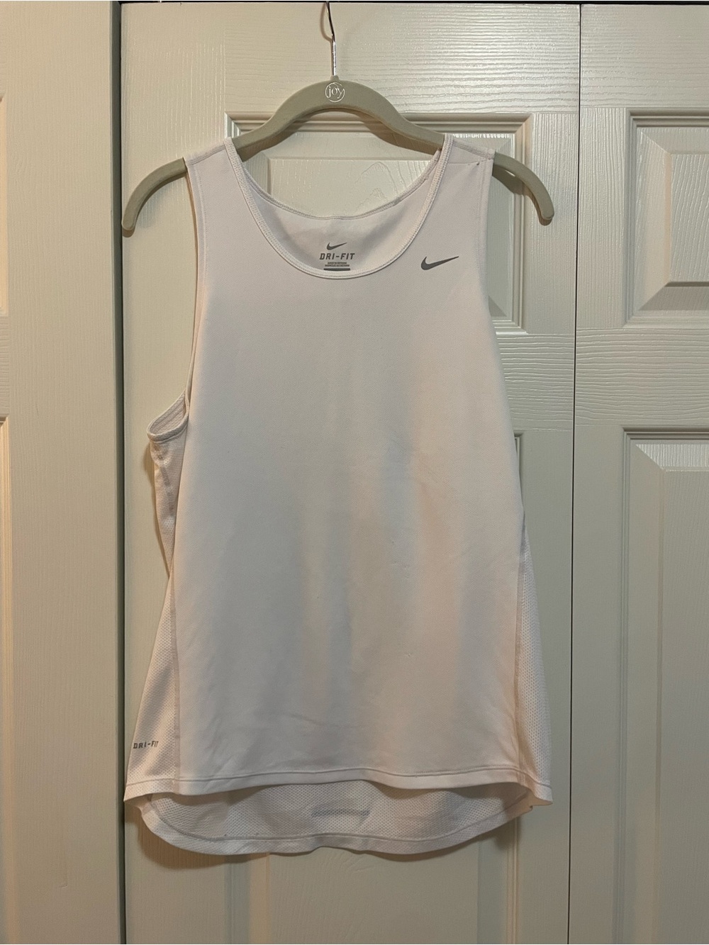 Nike White Dri-FIT Athletic Tank Top